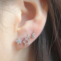 huitan delicate star drop earrings for women silver color best gift for birthday party wedding stylish earrings 2020 new