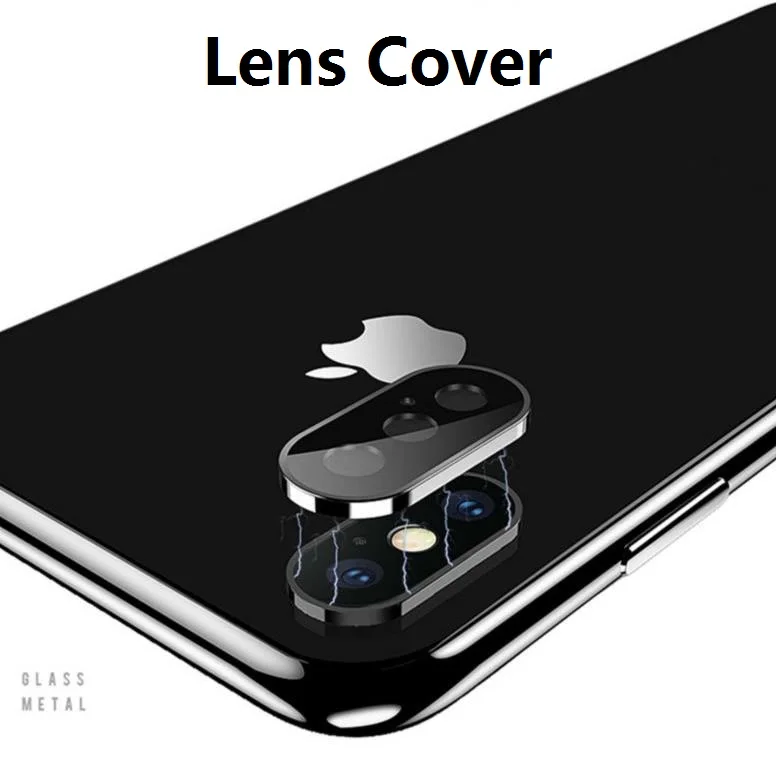 Защитное кольцо из закаленного стекла для IPhone X XS XR MAX металлическая крышка