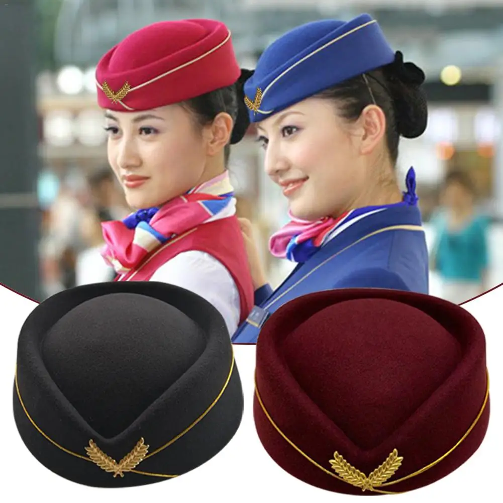 Стюардесса Авиакомпании кадет сексуальная униформа шляпа Кепки s аксессуар