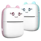 Беспроводной термопринтер, совместимый с Bluetooth, Карманный фотопринтер, печать, беспроводной аккумулятор 1000 мА  ч, мобильный термопринтер