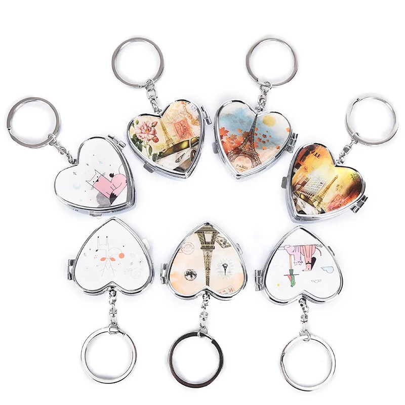 1 шт. портативный металлический футляр для таблеток в форме сердца складной чехол