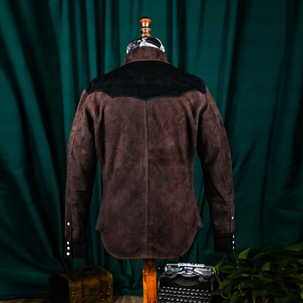 

SDG1 Red Tornado Read Description! Asian Size High Quality Soft Genuine Italian Cow Leather Stylish Suede Jacket