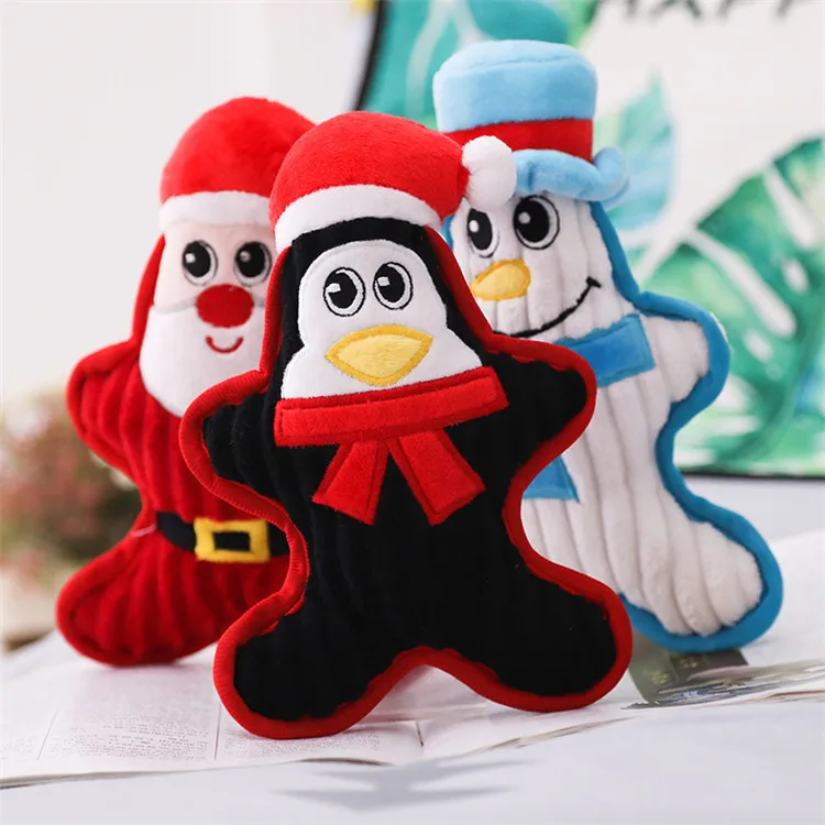 

dog toy Santa Claus Penguin Snowman pet molars teeth doll BB called Pet Christmas Toy Sounding Plush Toy cat accessories