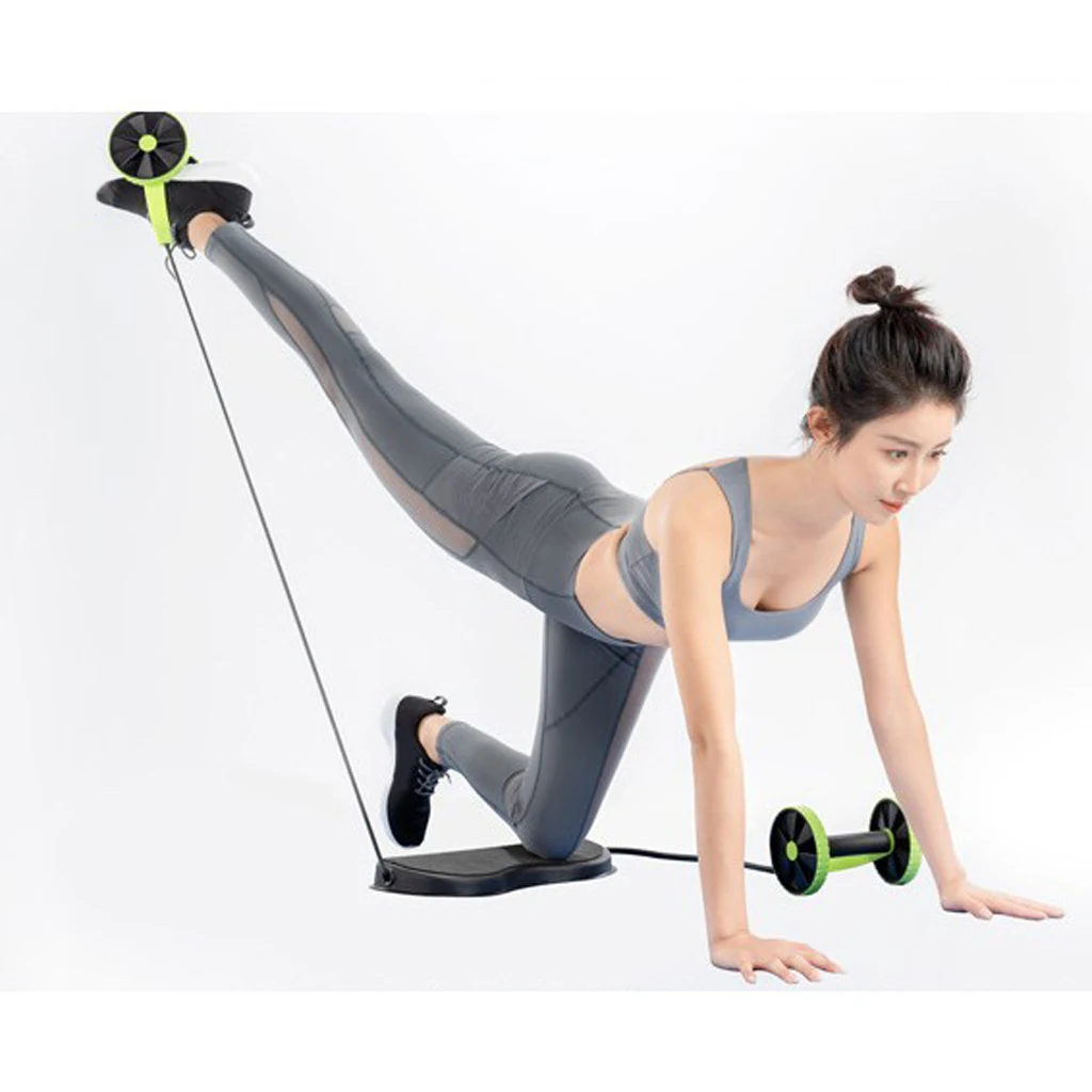 2 шт. двойной ролик для пресса колеса похудения тренажер мышц брюшного с