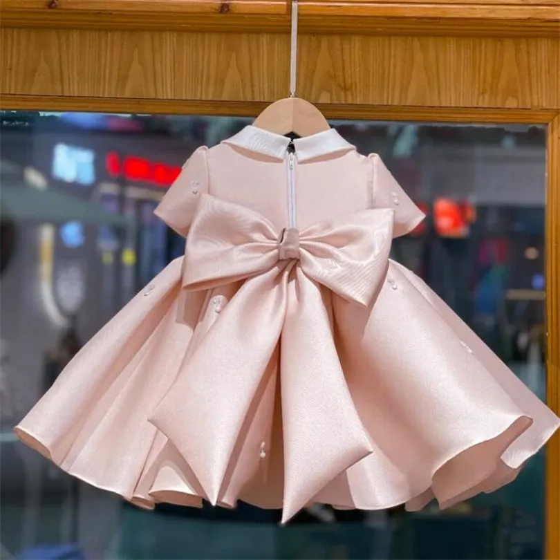 Платье принцессы с жемчугом для девочек свадебные и праздничные Детские платья