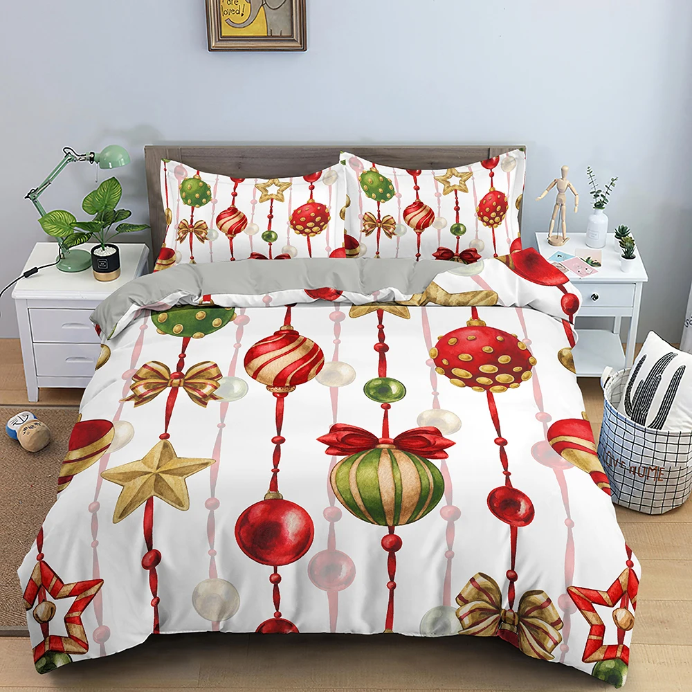 Рождественский Комплект постельного белья с 3D рисунком Санта-Клауса комплект