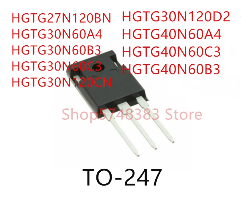 10PCS HGTG27N120BN HGTG30N60A4 HGTG30N60B3 HGTG30N60C3 HGTG30N120CN HGTG30N120D2 HGTG40N60A4 HGTG40N60C3 HGTG40N60B3 TO-247 | Электроника