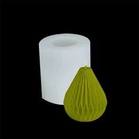 geometric line pear shaped candle mold stripe conical silicone mold diy homemade pear candle mould plaster mold candle making