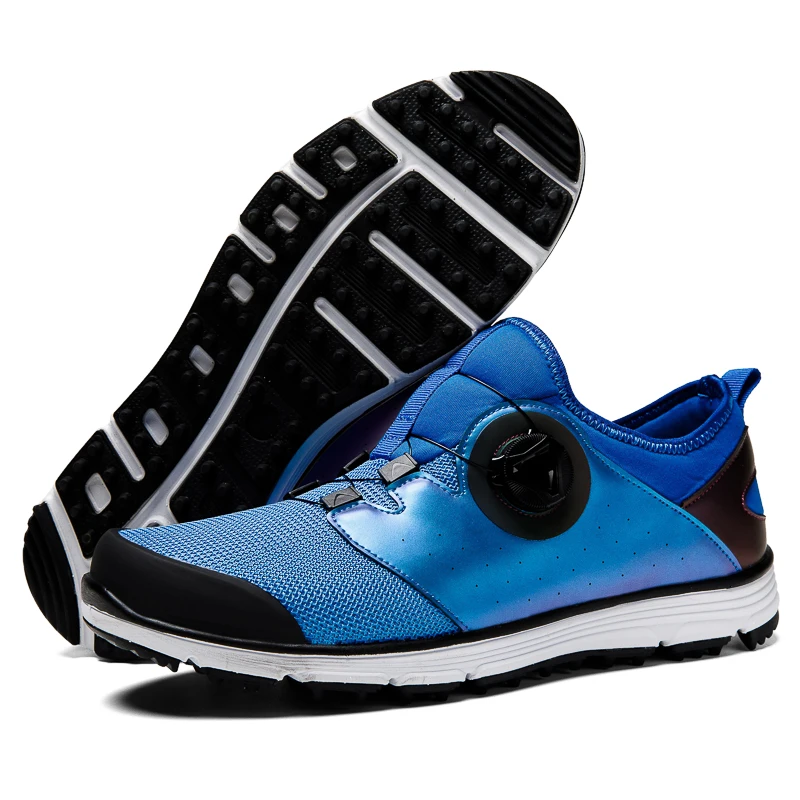 

Hot Sale Golf Shoes for Man Rubber Gym Men Sneaker Good Quality Leather Mens Golf Shoes Red/Orange Men Training Shoes Size 40-45