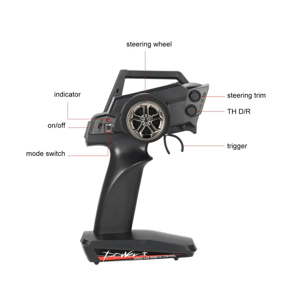 2.4Г 2CH передатчик пульт дистанционного управления радио запасные части для RC автомобиля 1/12 Wltoys 12429 4WD Краулер праворукий режим.