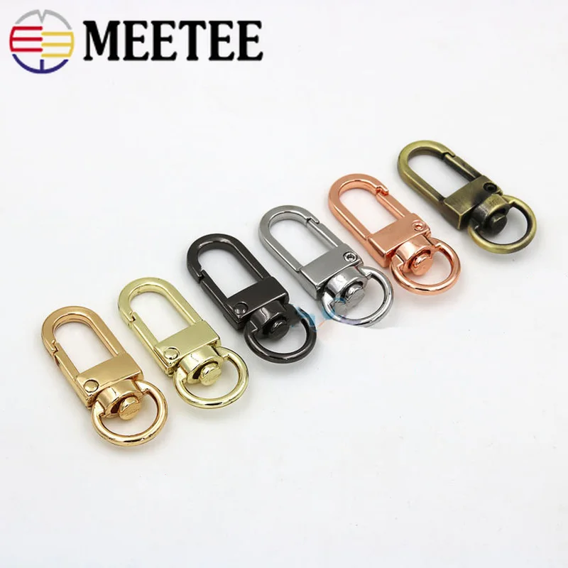 Meetee 20/50 шт 13-25 мм Металлические пряжки ремень для сумки на ремне с пряжкой защелкой для брелка для ключей, сделай сам, ювелирное изделие аппаратных аксессуаров кулон BF098