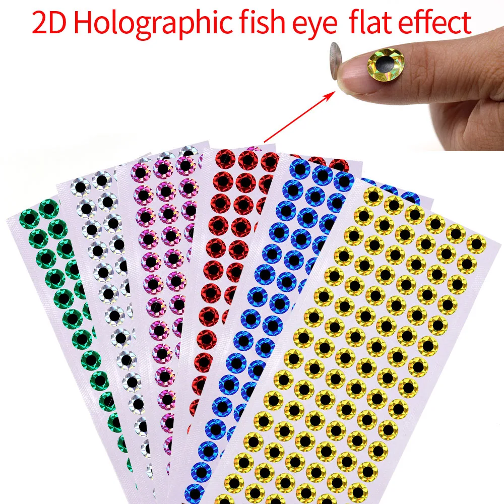 ICERIO 50 шт в наборе 2D жизни-как плоский объектив рыбий глаз Holograpic Стикеры для