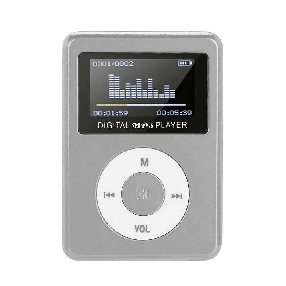 Миниатюрный mp3 плеер с USB и ЖК экраном Поддержка карт памяти Micro SD TF 32 ГБ спортивные