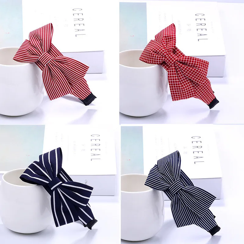 Dot Bowknot Headband for Women Fabric Broadside Hairbands Toothed AntiSlip Slolid Hair Hoop Fashion Accessories Hot Sale |