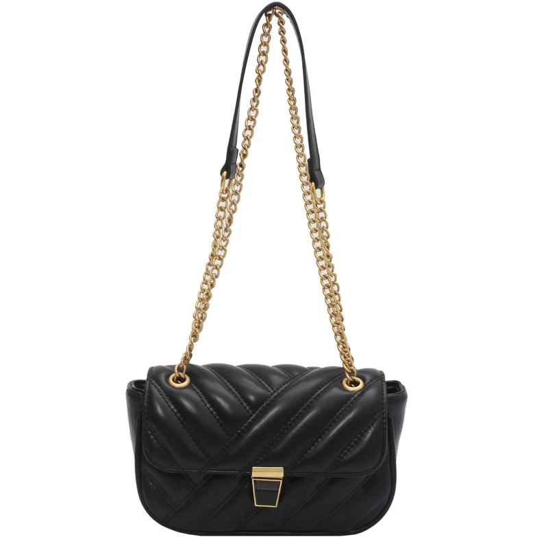 

High Quality PU Leather Crossbody Bags for Women 2021 Spring Shoulder Bag Solid Color Black Purses and Handbags Luxury Designer