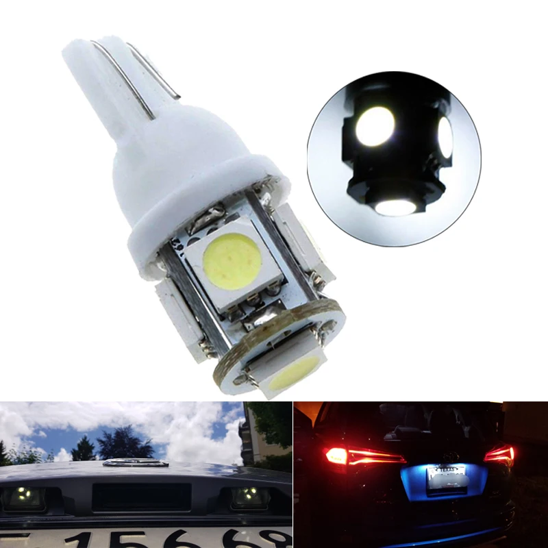 Светодиодная лампа T10 для внутреннего освещения 5W5 W5W светодиодная сигнальная 12 В