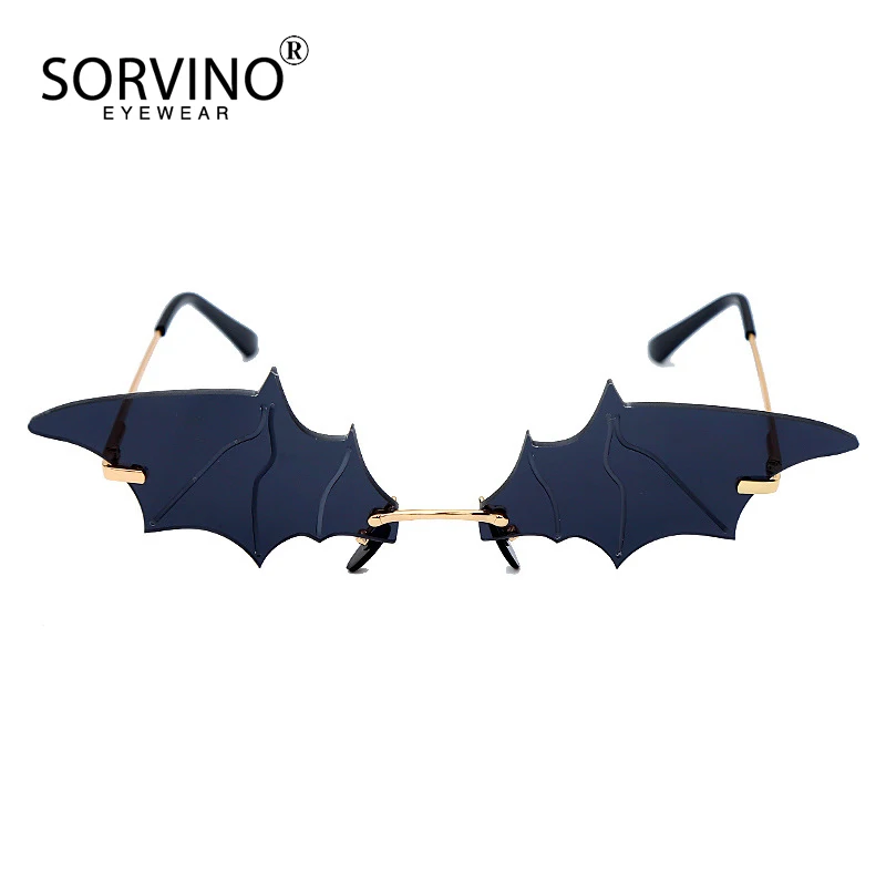 Мужские и женские солнцезащитные очки SORVINO винтажные без оправы в форме летучей