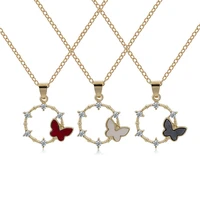 butterfly geometry necklace chain charm creative women jewelry accessories pendant gifts forever