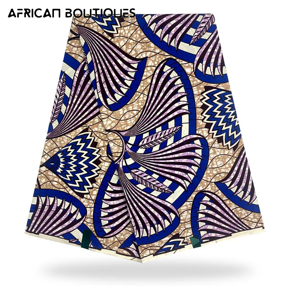 

Африканская восковая ткань, настоящая восковая ткань, ткань Анкара, мягкая восковая ткань с принтом, ткань Анкара для свадебных платьев, 6 яр...