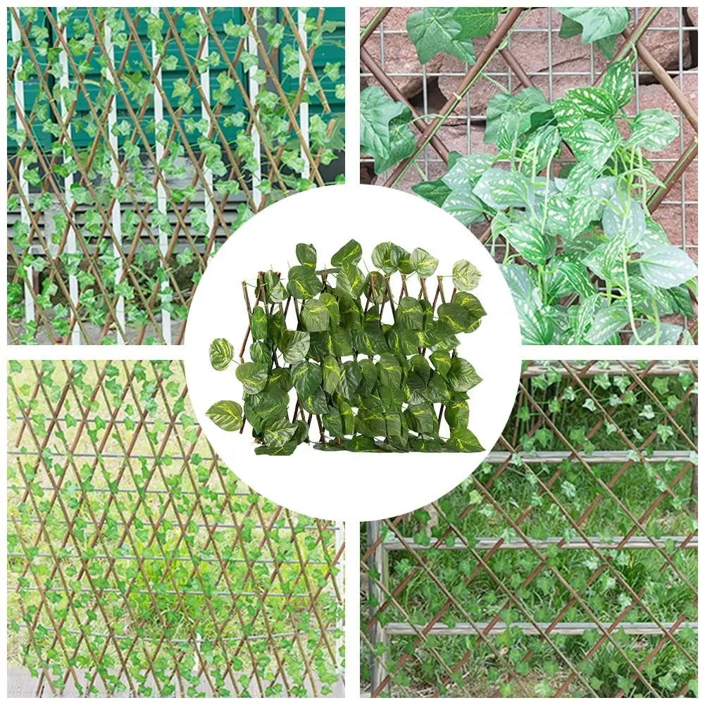 Выдвижной забор из листьев ротанга Trelli искусственное украшение яркая лоза трава