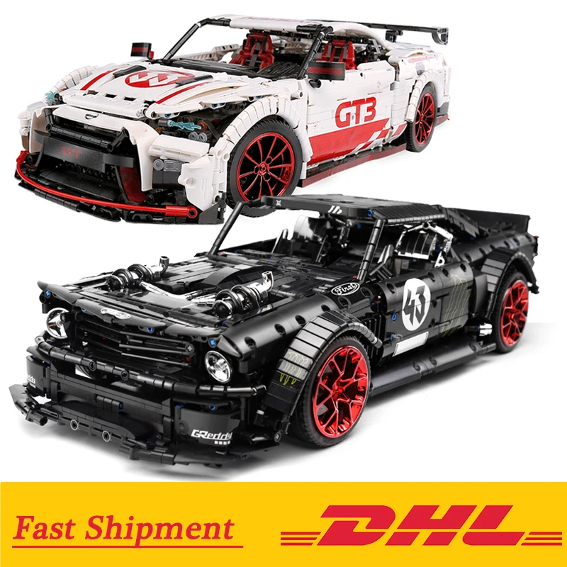 RC 23009 Ford Mustang Hoonicorn RTR V2 гоночный автомобиль с моторами подходит для Lepinblocks Technic 20102