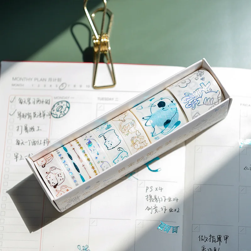 Набор простой бронзовой ленты с чистым лазером 6 шт./лот Mohamm бумажная лента Makaron