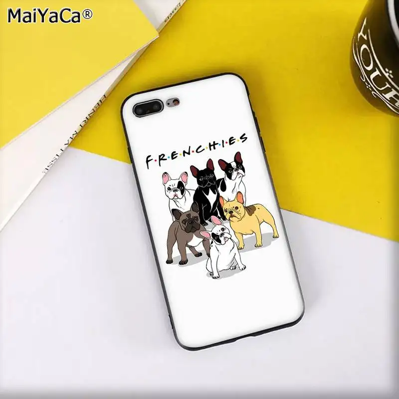 MaiYaCa Frenchies Симпатичный щенок мопс-бульдог Новинка чехол для телефона Fundas чехол для iPhone 11 pro XS MAX 8 7 6 6S Plus X 5 5S SE XR - Цвет: A6