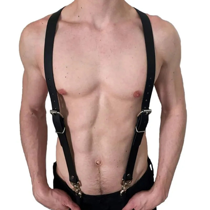 Мужская нагрудная Портупея из искусственной кожи регулируемая портупея для тела