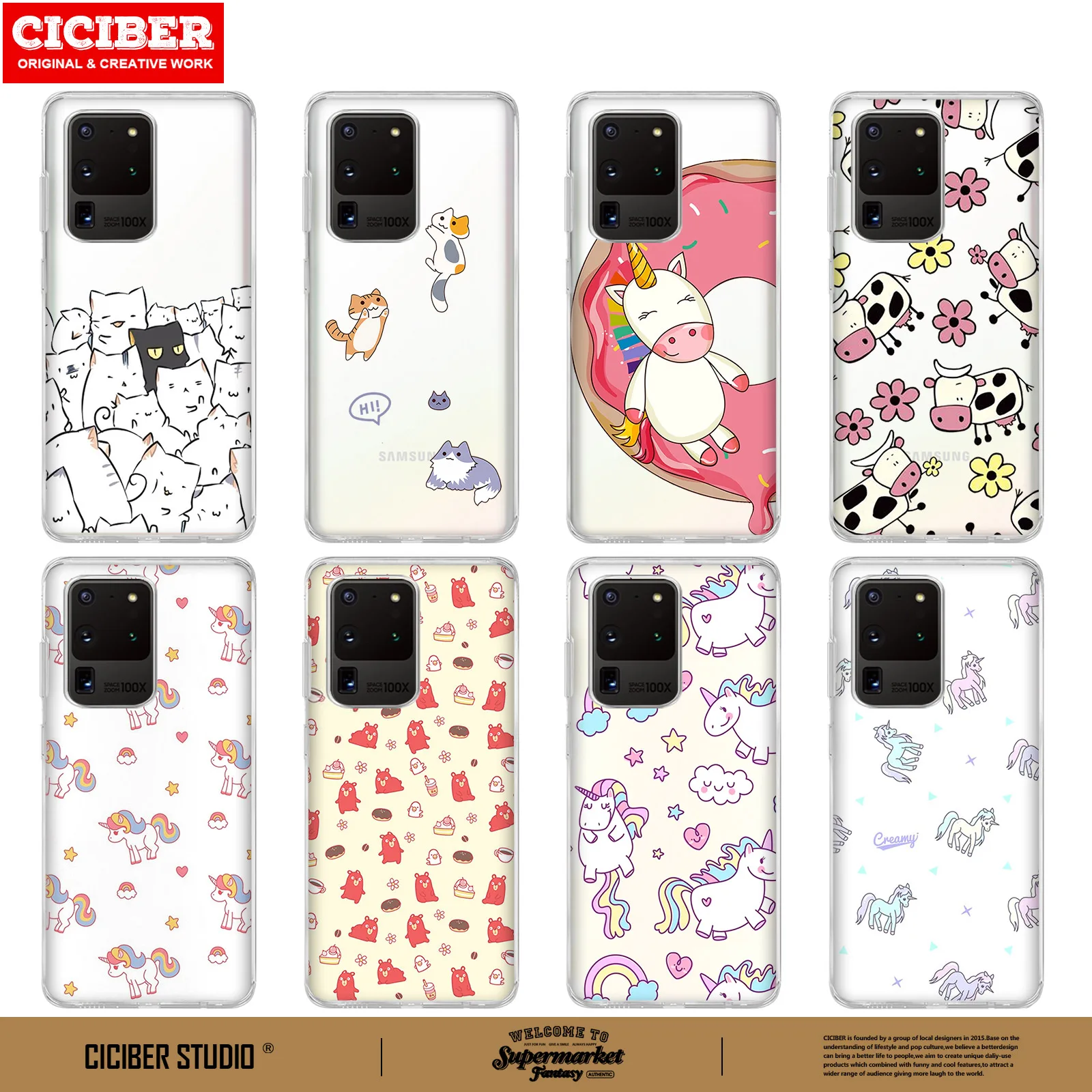 

Unicorn Case For Samsung A51 A71 A50 A70 A20 A40 A20E M31 S20 S10 S9 S8 Ultra Puls Note 20 10 9 8 Plus Ultra Phone Cases Cover
