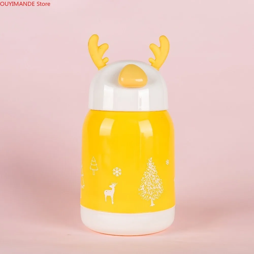 

380ml Creative Linglu Cup Cute Cartoon Children Water Cup Opening Gift Cup Double Glass Cup Cute Student Cup