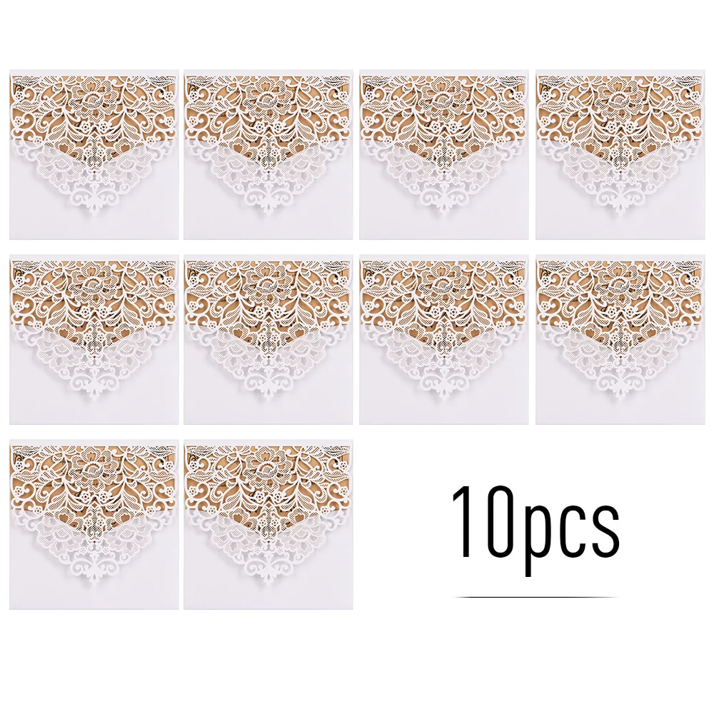 10 шт цветочные узоры свадебные пригласительные открытки перламутровая бумага