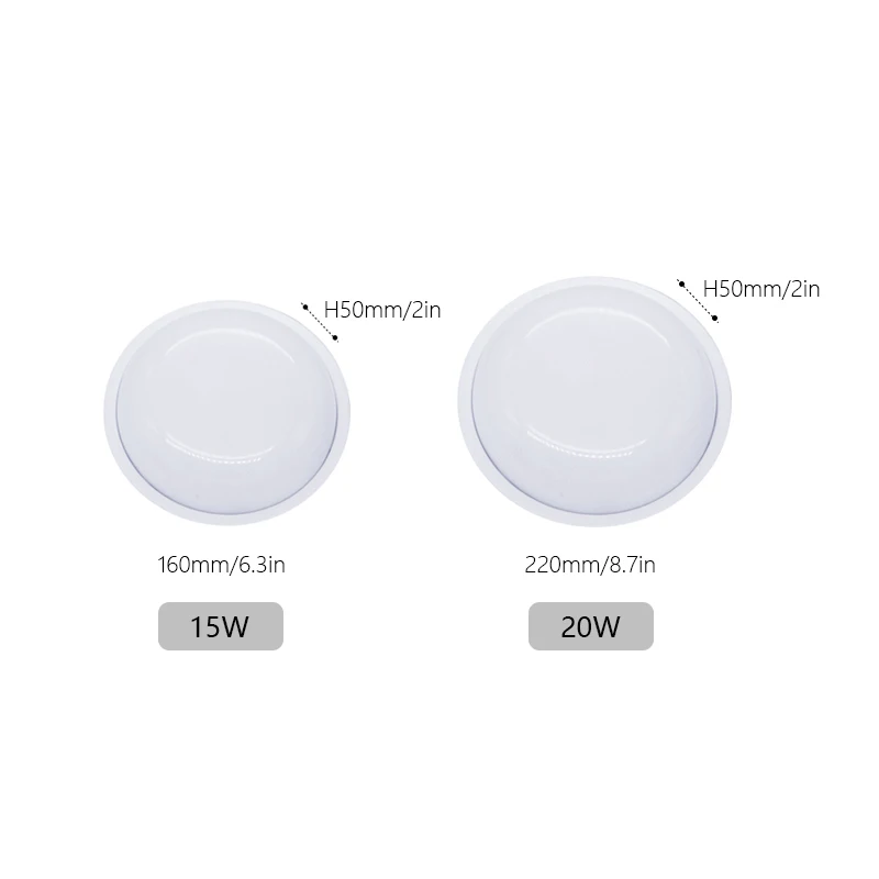 Светодиодный потолочный светильник водонепроницаемый круглый квадратный в