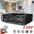 Домашние Цифровые усилители аудио 110 в бас аудио Мощность Bluetooth усилитель 2 канала Hifi FM USB SD светодиодный для сабвуфера колонки