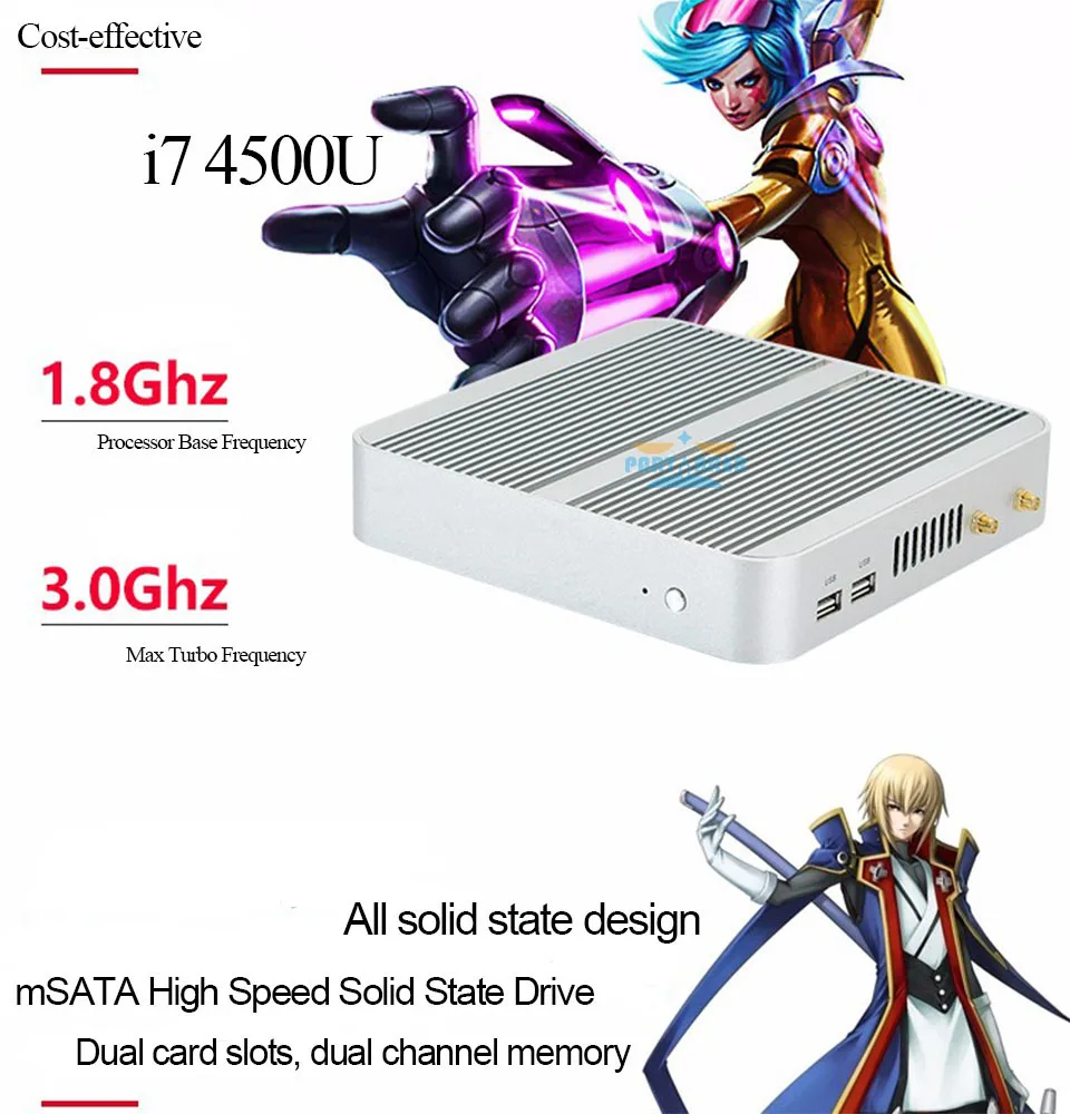 Причастником B1 Мини ПК Intel Core i3 5005U офисный компьютер 4K 300M WiFi HDMI VGA 6* USB Gigabit Ethernet Windows 10 Linux HTPC
