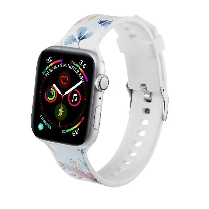 Ремешок силиконовый для Apple Watch series 1 2 3 38 мм 42 мягкий цветной браслет iWatch 4 5 44 40