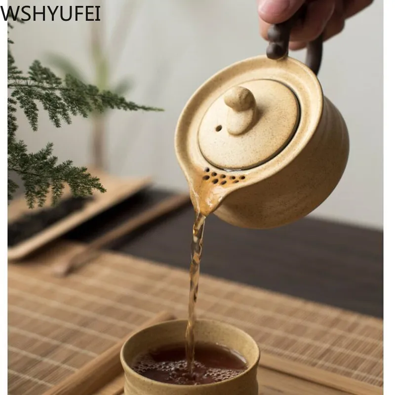 

WSHYUFEI Chinese ceramics One Pot Two Cups Tea Sets Portable Travel Home Office Cups Ceramic Tea Coffee Container wine set