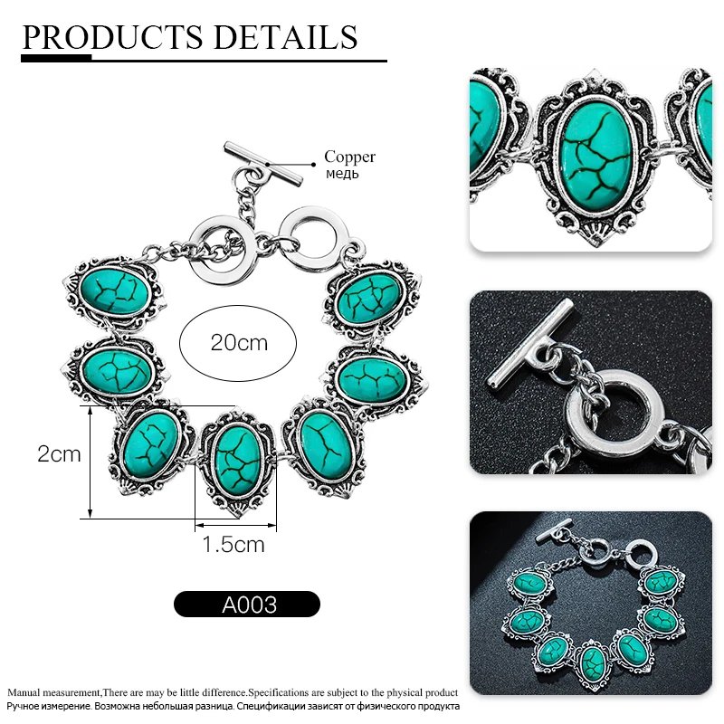 H:HYDE винтажный женский браслет с зелеными искусственными камнями мужские женские