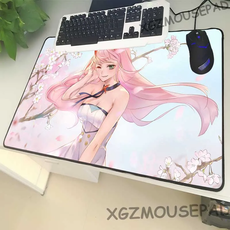 XGZ аниме большой размер игровая мышь замок край комфорт отбеливатель компьютерный стол резиновый коврик череп черный нож нескользящий 60x30