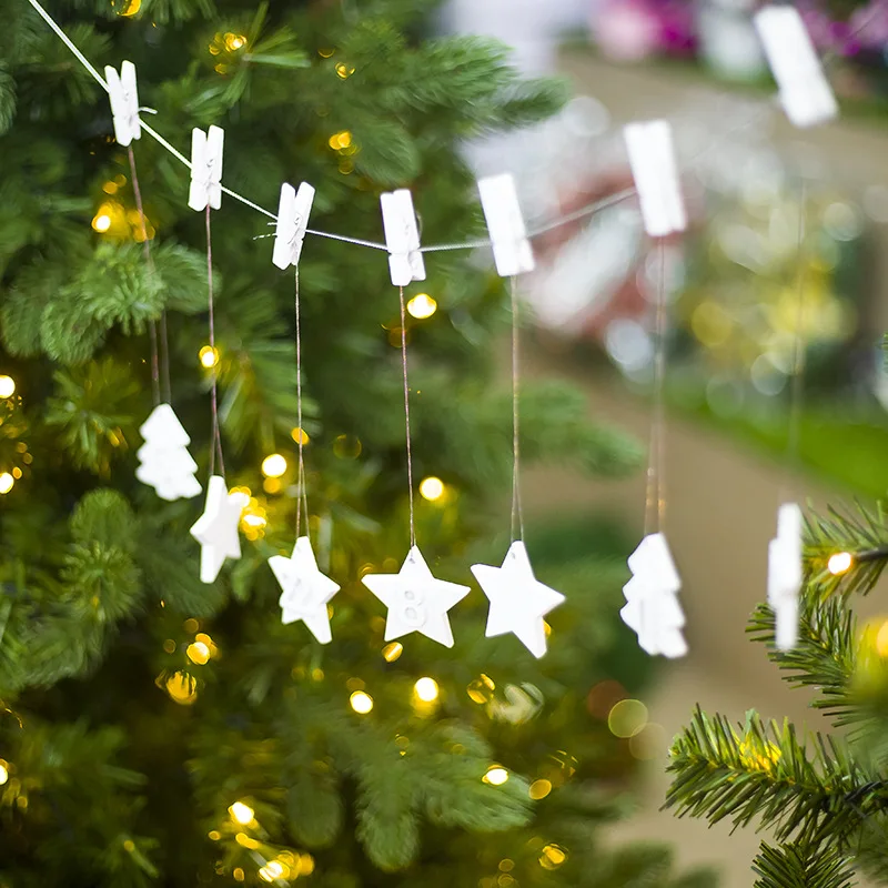 24PCS Christmas Calendar DIY Pendant Wood Decoration Xmas Advent Hanging Card Tree Decorations Kerst | Дом и сад