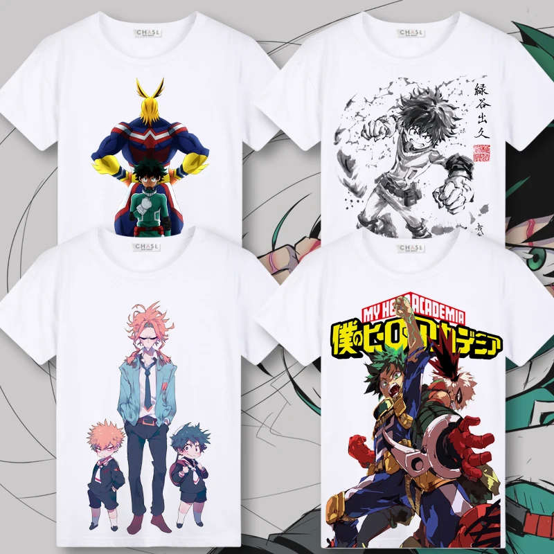 Футболка для косплея My Hero academic летняя футболка Izuku Midoriya топ Bakugou Katsuki Todoroki Shoto