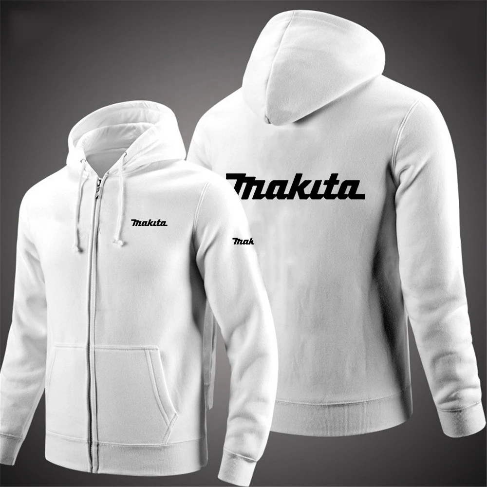 

2021 Spring Makita Jacket Rock Band Sweatshirts Men's Zipper Print Hooded Fleece Popular Hoodies College Cardigans Coats