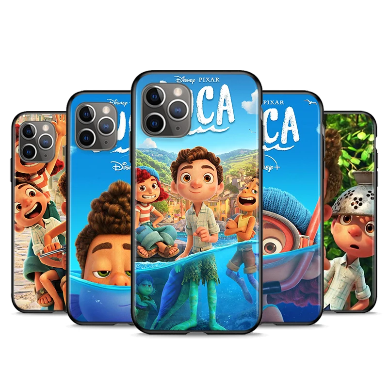 

Disney Brothers Luca Soft TPU For Apple iPhone 13 12 11 SE XS XR X 7 8 6 5 S mini Plus Pro MAX 2020 Black Phone Case