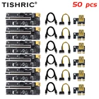 50 шт. TISHRIC 3 в 1 PCIE Riser 009S Plus карта PCI E PCI Express GPU 6Pin 1X 16X USB 3,0 PCI-E Майнинг Райзер для видеокарты