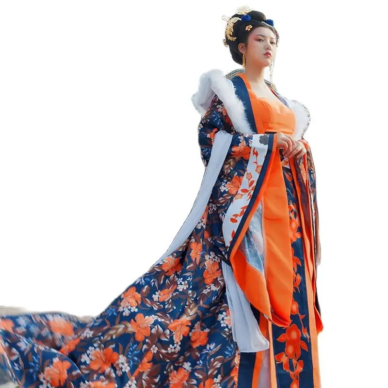 Традиционный китайский Национальный Костюм Древний Тан костюм Ян гуйфей ханфу