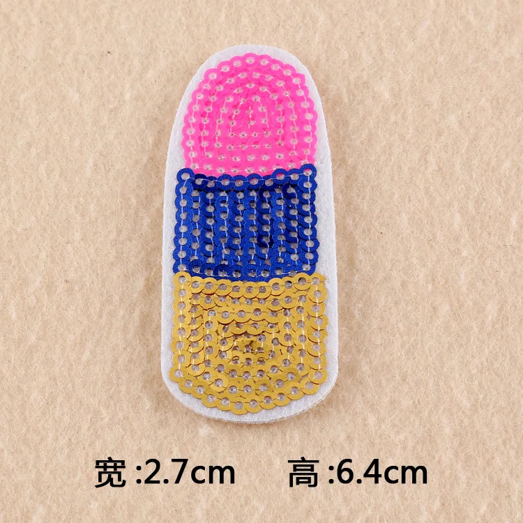 

Embroidered Sequin DIY Embroidery Cloth Sticker Sequin Patch Lipstick Eyes Hot Air Balloon Clothing Accessories Badge Iron ones