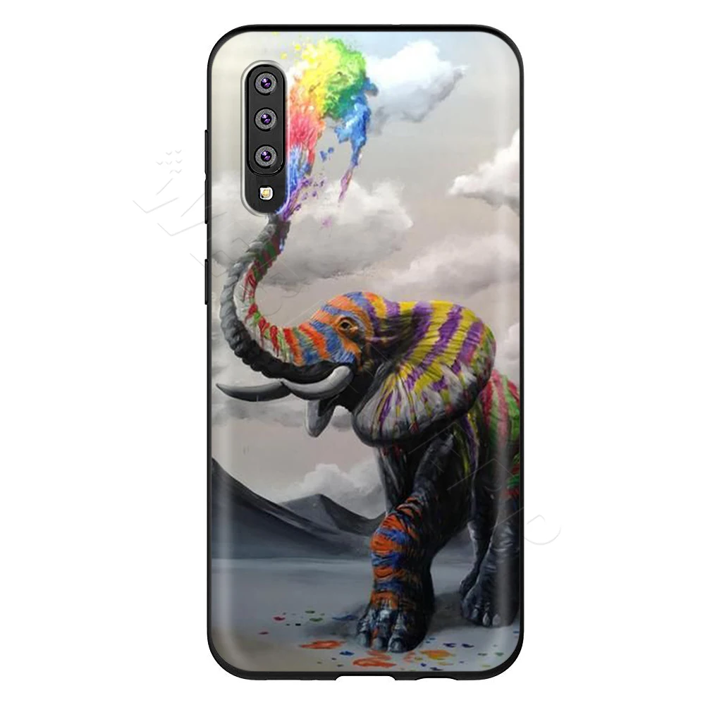 Webbedepp индийских животных Тотем слона чехол для samsung Galaxy S7 S8 S9 S10 Edge Plus Note 10 8 9 A10 A20 A30 A40 A50 A60 A70 - Цвет: 8