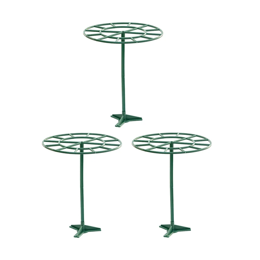

3Pcs House Plant Support Racks and Circles Flower Support Plant Climbing Frame (Green)