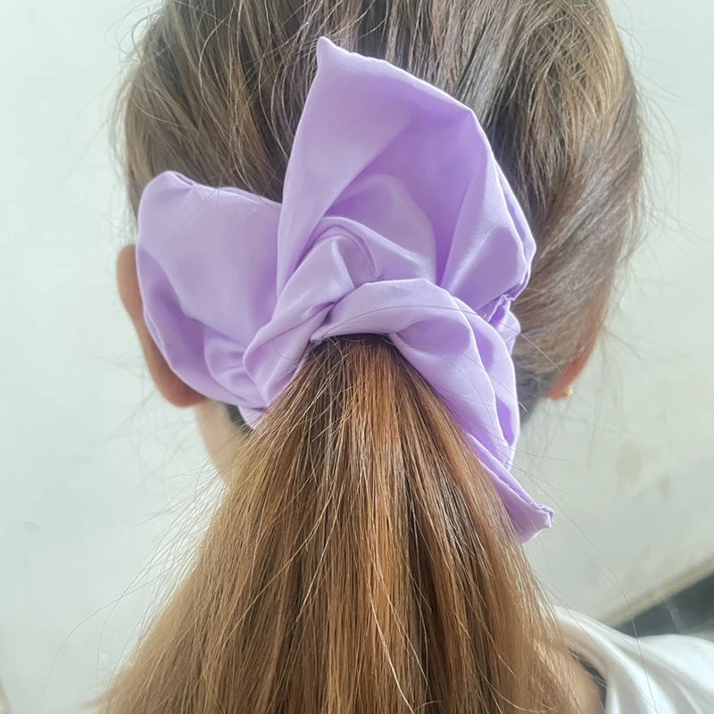 

Candy Color Square Hair Ring Ponytail Elastic Hair Rubber Band Big Size Soft Solid Color Scrunchies Simplicity Hair Accessories