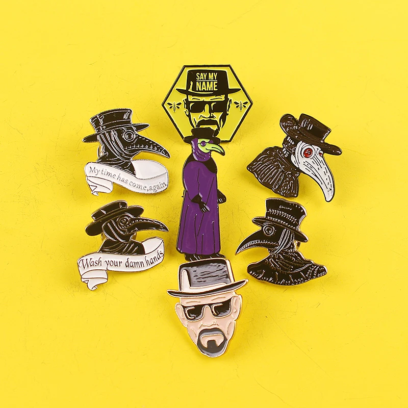Значки Чумного доктора шнабила для рюкзака эмалевые значки одежды в стиле