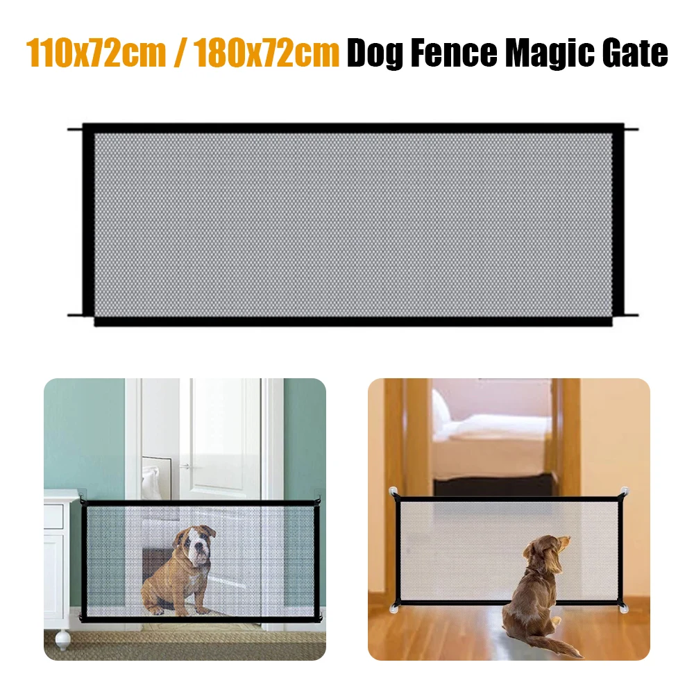 

Mesh Dog Gate Dog Fence For Indoor and Outdoor Safe Pet Dog Gate Safety Accessories Pet supplies